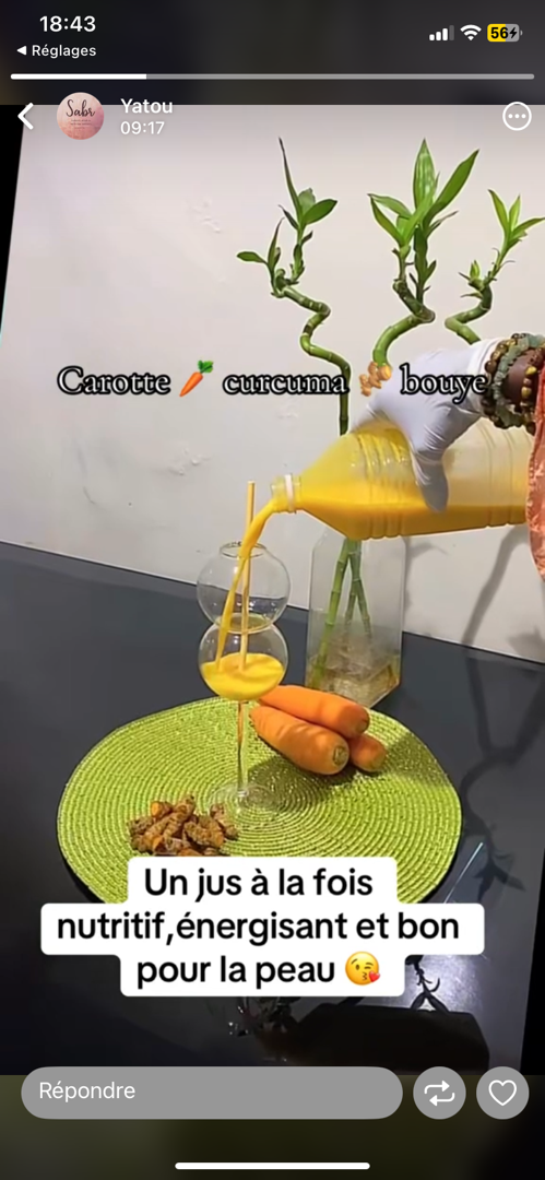 Jus curcuma+Gingembre+citron