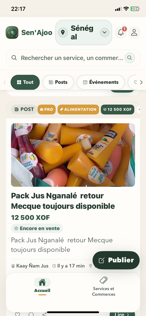 Jus naturel a vendre