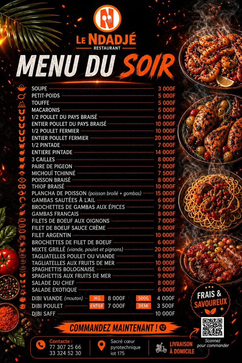 MENU DU SOIR